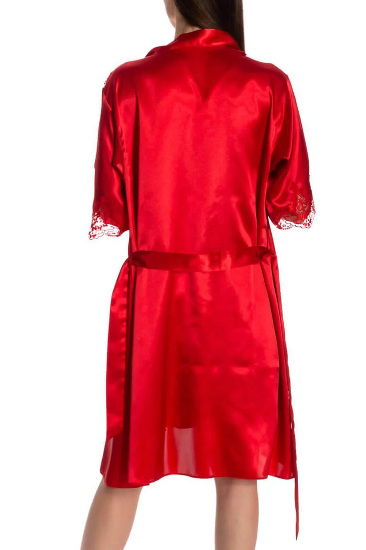 Espuar Jasmine Series Lace Detailed 2 Pieces Satin Nightgown Set - Görsel 15