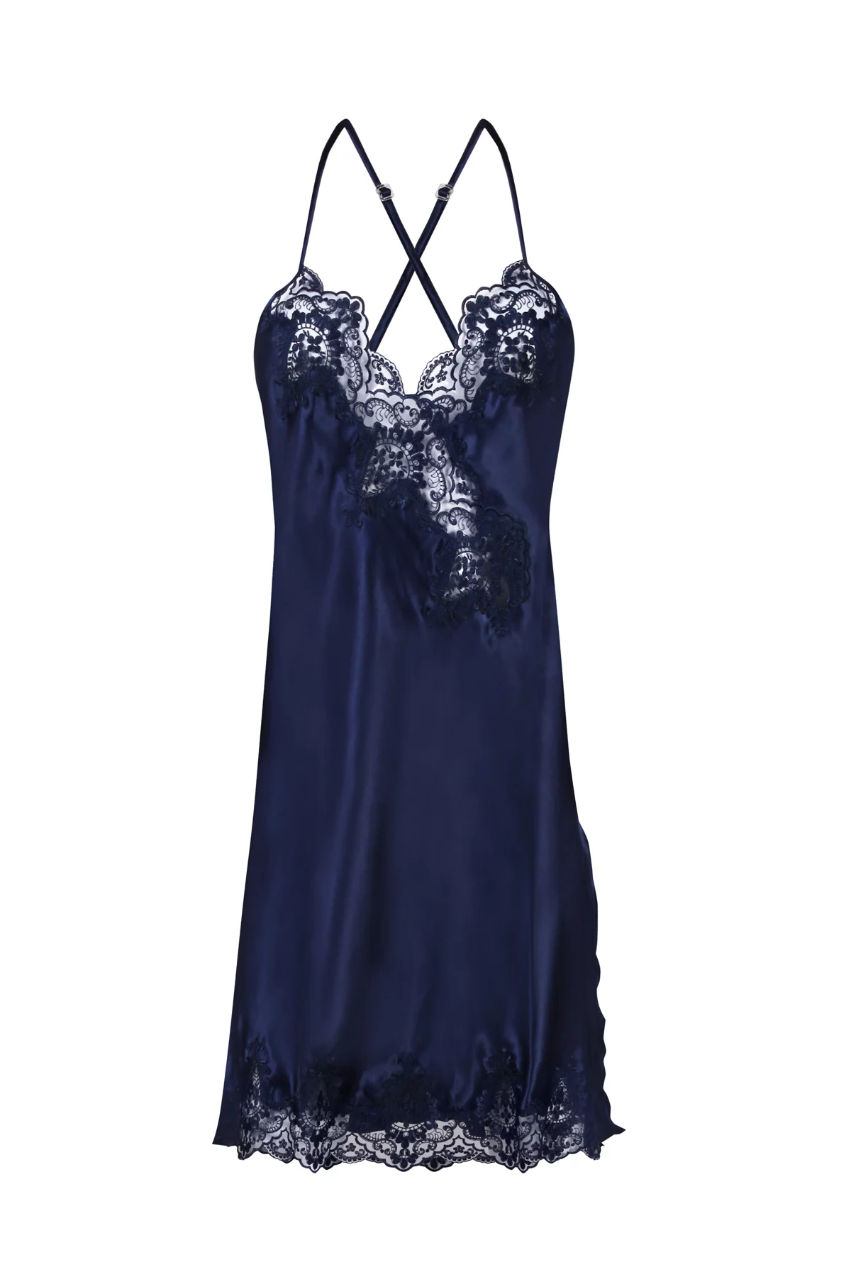 Espuar Jasmine Series Lace Detailed 2 Pieces Satin Nightgown Set - Görsel 5