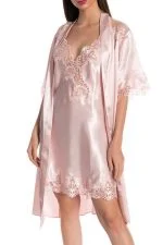 Espuar Jasmine Series Lace Detailed 2 Pieces Satin Nightgown Set - Görsel 19