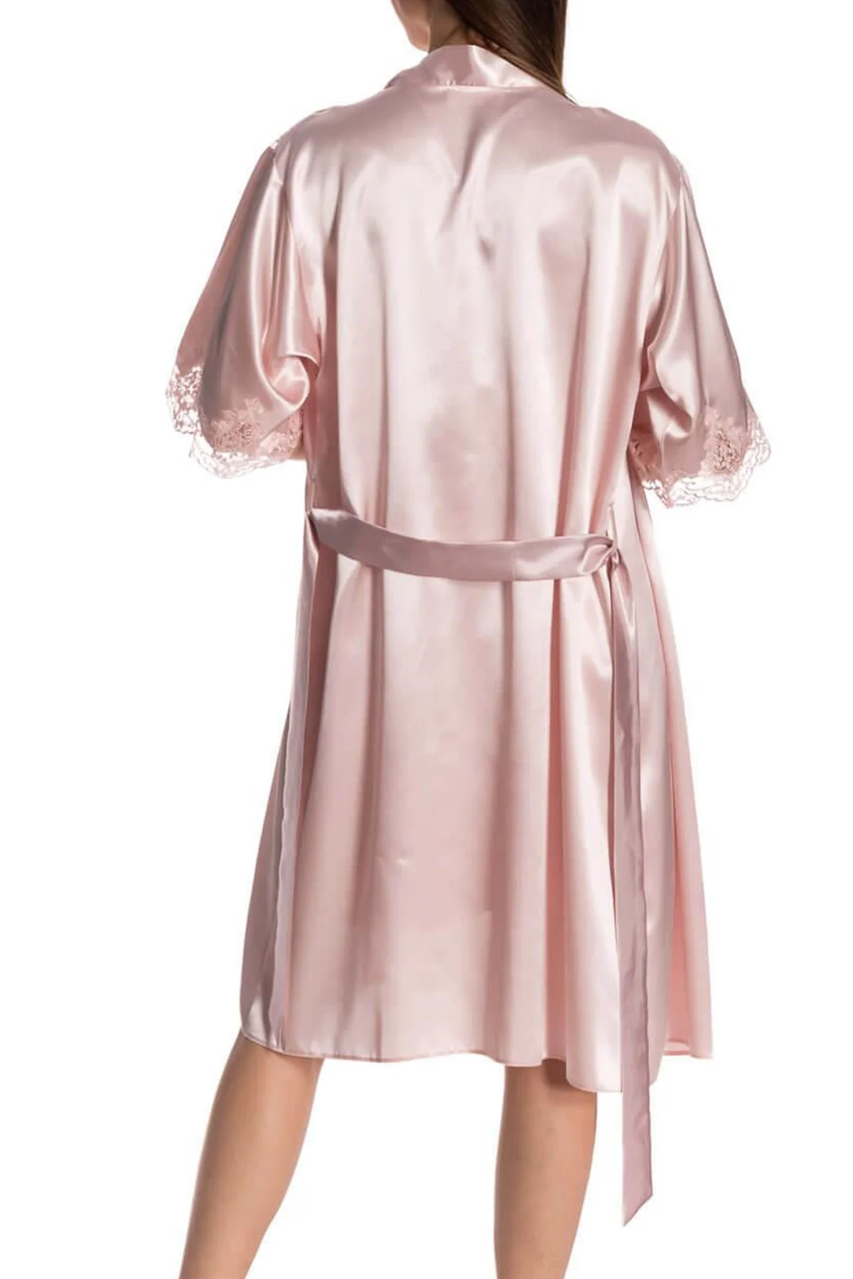 Espuar Jasmine Series Lace Detailed 2 Pieces Satin Nightgown Set - Görsel 21