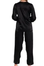 Espuar Tulipa Series Button Down 2 Pieces Satin Pyjama Set - Görsel 11