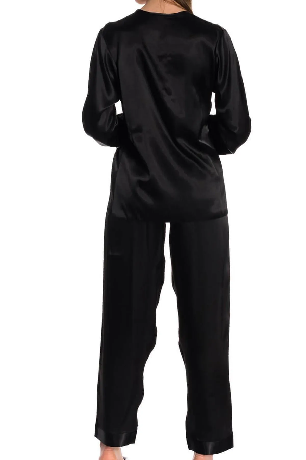 Espuar Tulipa Series Button Down 2 Pieces Satin Pyjama Set - Görsel 11