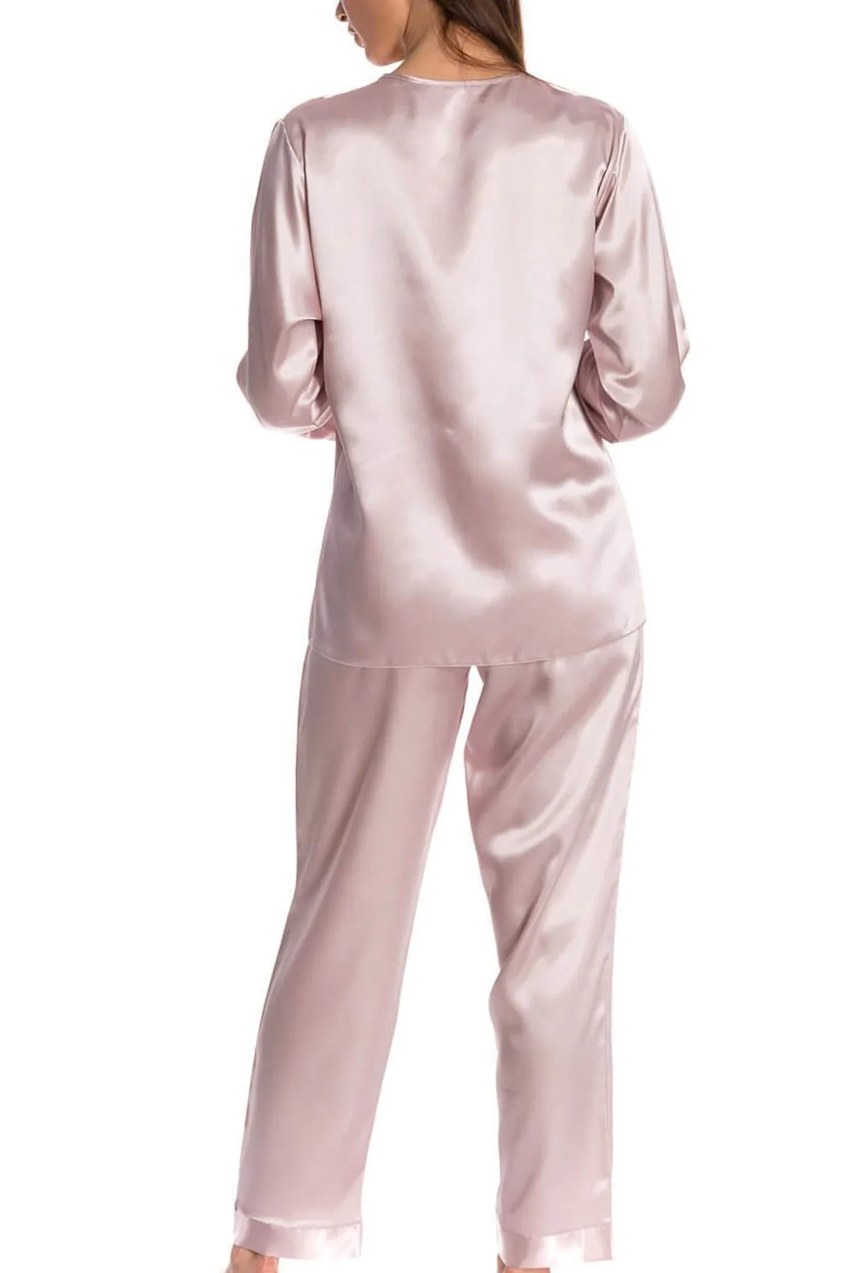 Espuar Tulipa Series Button Down 2 Pieces Satin Pyjama Set - Görsel 8