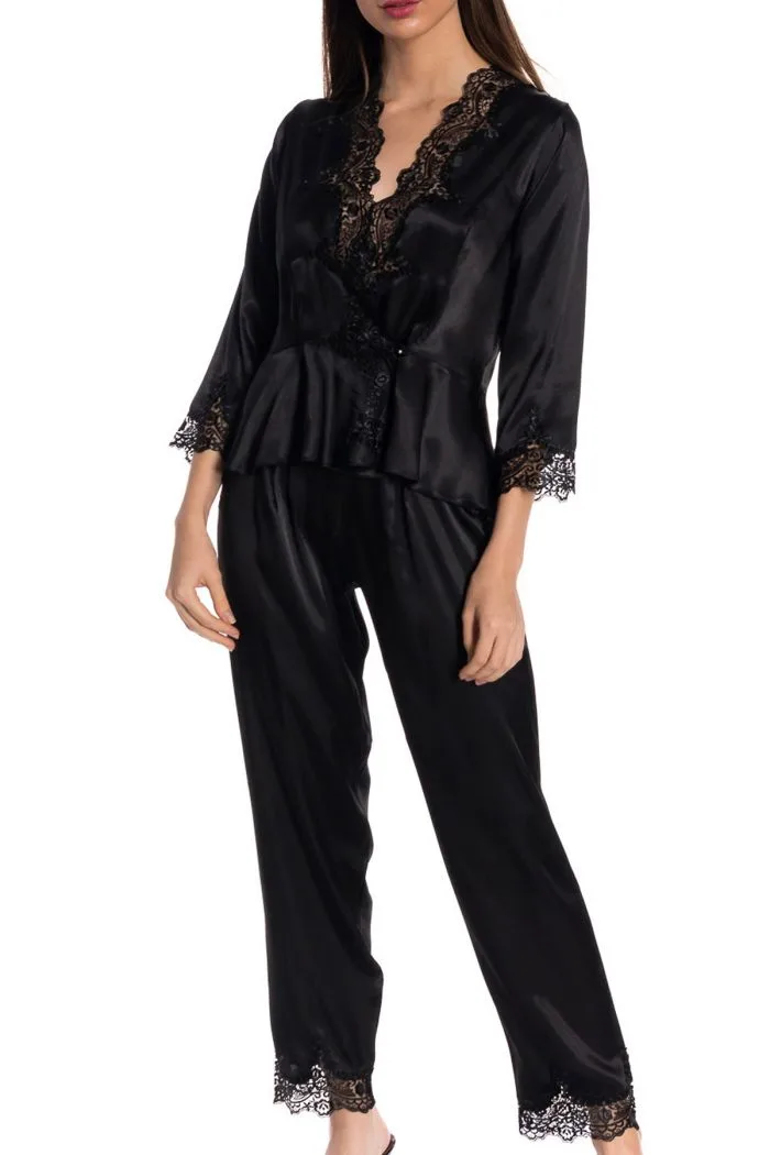 Espuar Anemone Series 2 Pieces Satin Pyjama Set - Image 14
