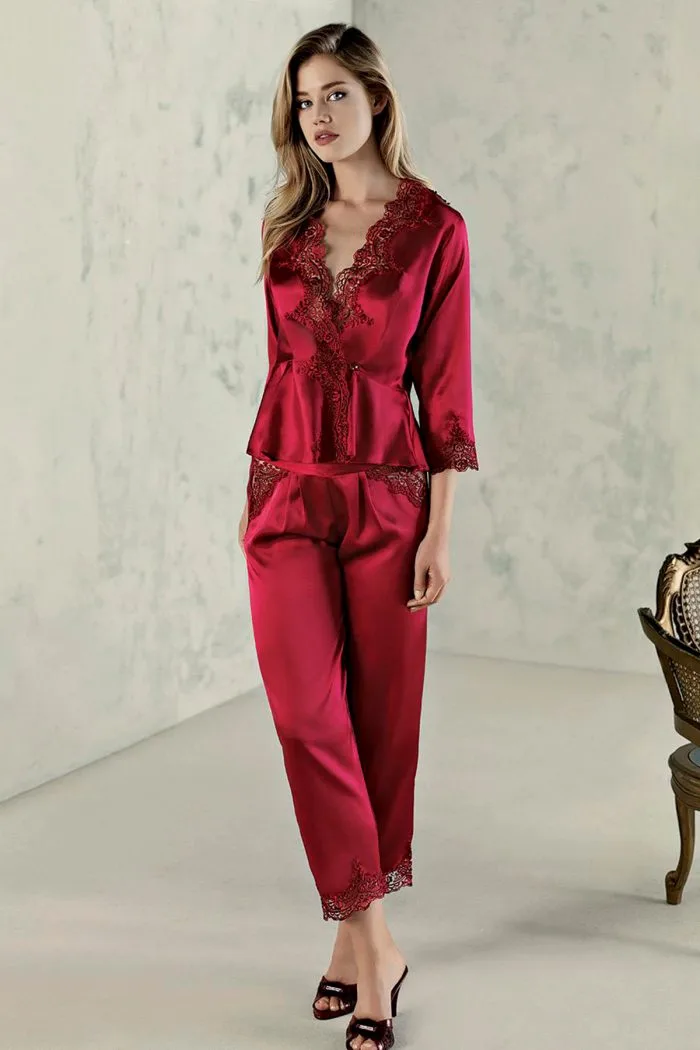 Espuar Anemone Series 2 Pieces Satin Pyjama Set - Image 1