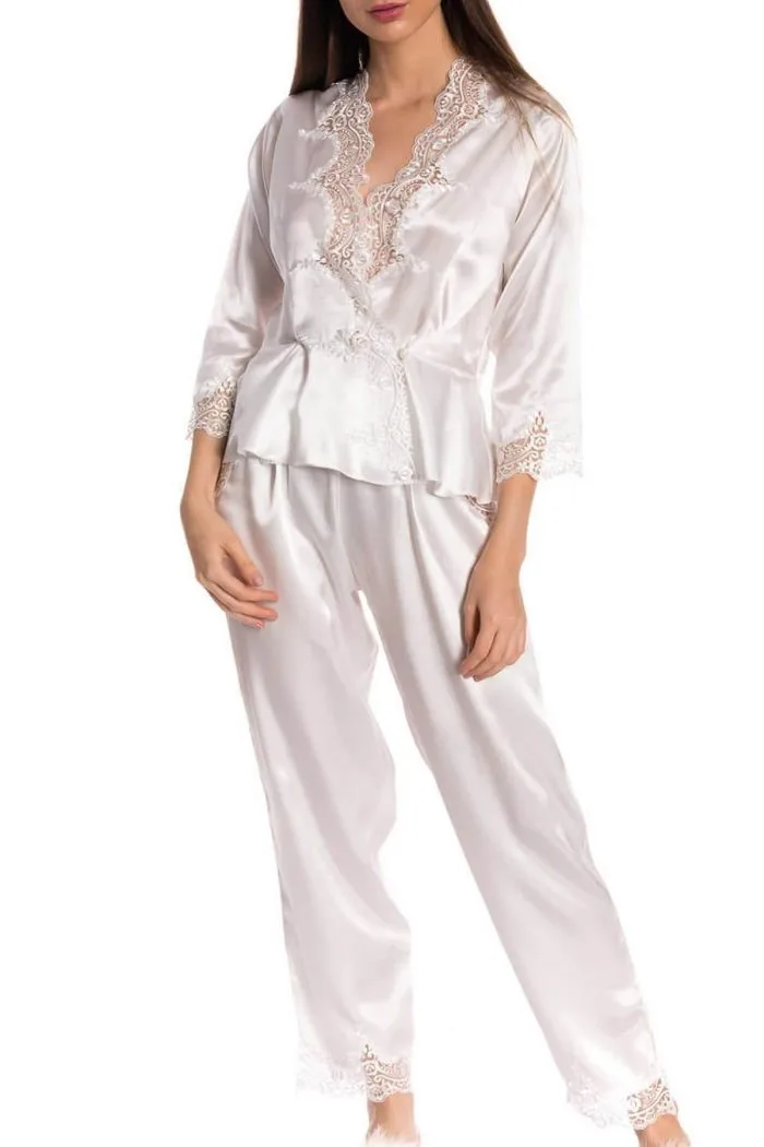 Espuar Anemone Series 2 Pieces Satin Pyjama Set - Image 3
