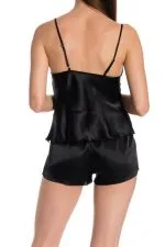 Espuar Tulipa Series Tulle Detailed 2 Pieces Satin Shorts and Singlet Set - Görsel 8