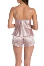 Espuar Tulipa Series Tulle Detailed 2 Pieces Satin Shorts and Singlet Set - Görsel 11
