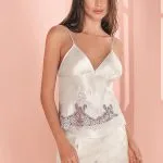 Espuar Violet Series 2 Pieces Satin Shorts and Singlet Set
