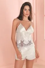 Espuar Violet Series 2 Pieces Satin Shorts and Singlet Set